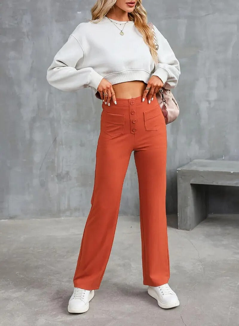 High-Waist Wide Leg Pants