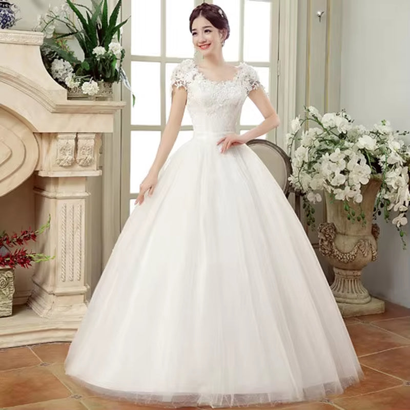 Yc-X01#Lace up Wedding Dress Prom Ball Gown Wholesale Cheap Dresses Bride Married Pregnant Wholesale Party Customize Large Size